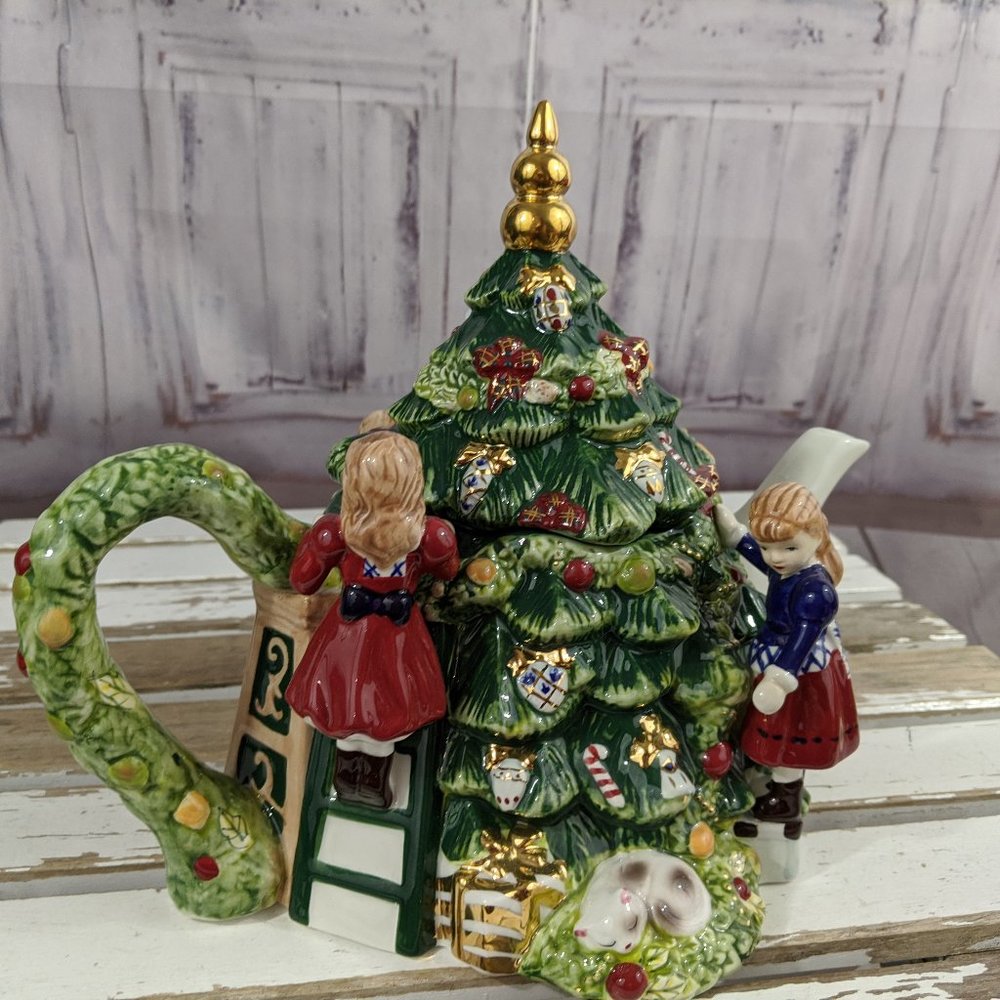 Waterford trimming tree teapot 1st ed holiday heir - Picture 1 of 7